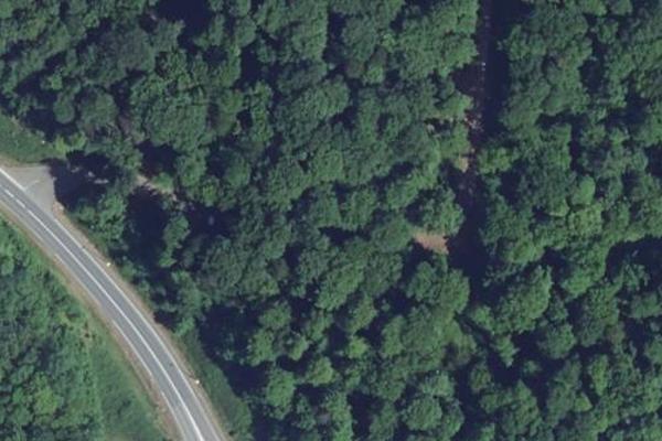Petit parking en forêt, parking